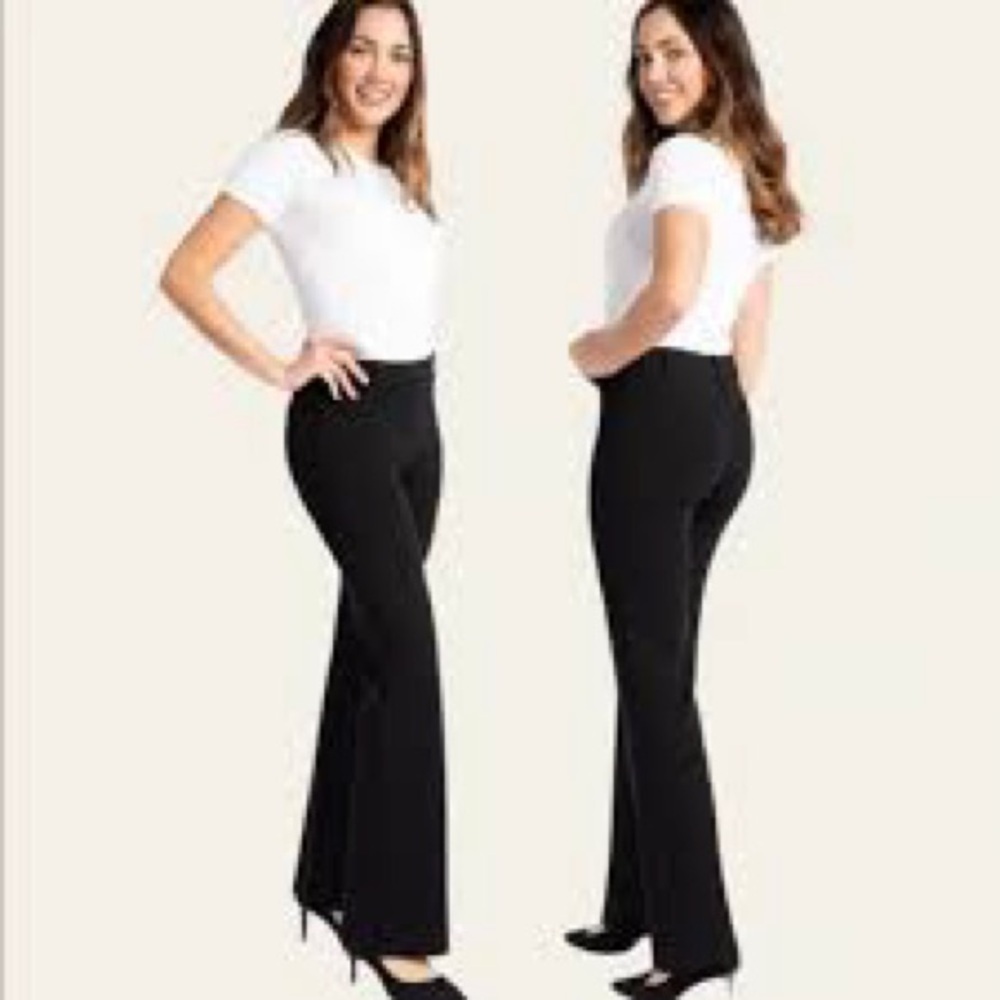 Betabrand Medium Petite Black Flare Women's Pants